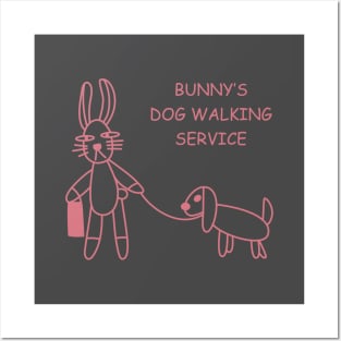 Bunny's Dog Walking Service Posters and Art